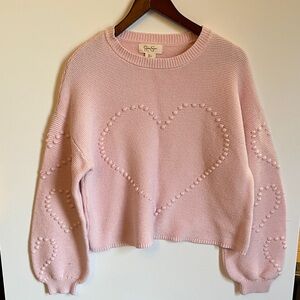 Jessica Simpson Light Pink Heart Sweater